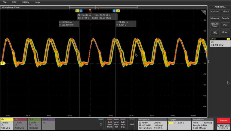 Clock Jitter seen through DPO